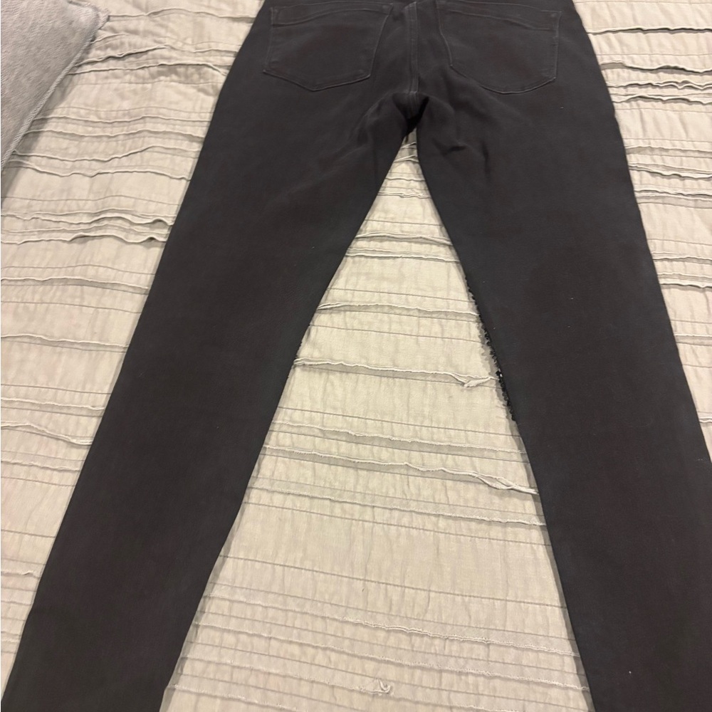 Express Black Sequin Patch Jeggings - image 2